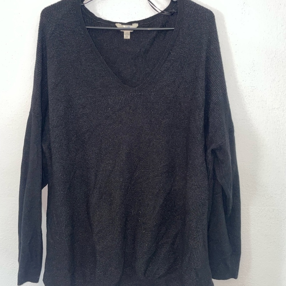 Black V-Neck Sweater